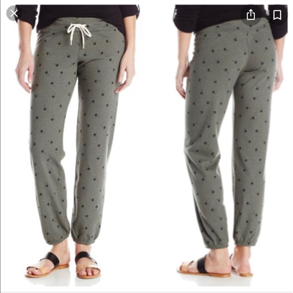 Monrow Palm Print Sweatpants